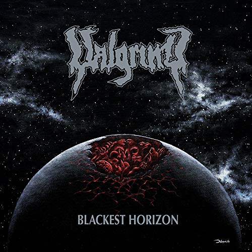 CD cover for Valgrind’s “Blackest Horizon” with space and red organic imagery.