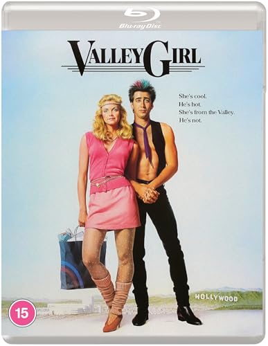 Valley Girl" Blu-ray cover featuring Nicolas Cage and Deborah Foreman.
