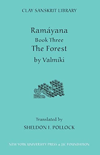 Teal book cover with title “Ramayana Book Three: The Forest” and snake illustration.