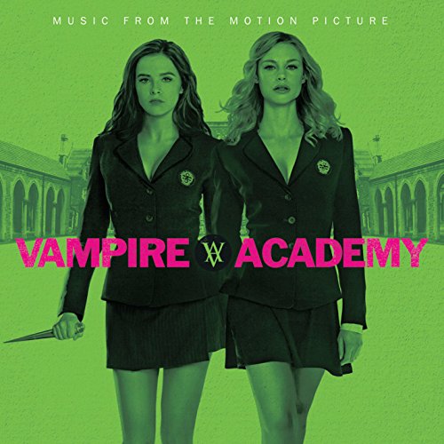 CD cover for “Vampire Academy” soundtrack featuring two young women in uniforms.