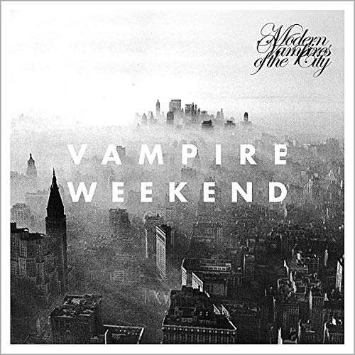 Black and white album cover for Vampire Weekend’s “Modern Vampires of the City.”