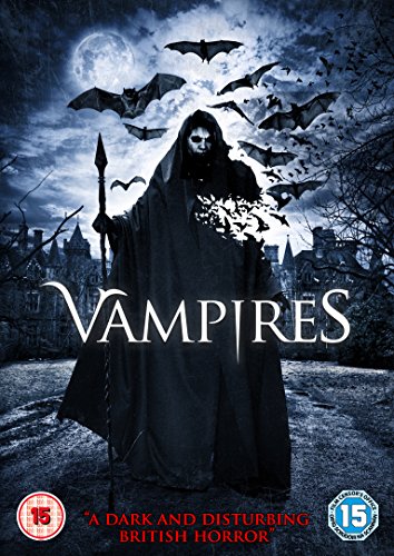 DVD cover for "Vampires" featuring a hooded figure and bats against a castle.