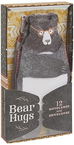 Box of notecards featuring a black bear wearing glasses.
