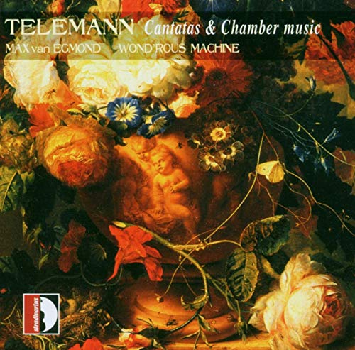 CD cover featuring a classical painting of flowers surrounding a central cherSB baby figure.