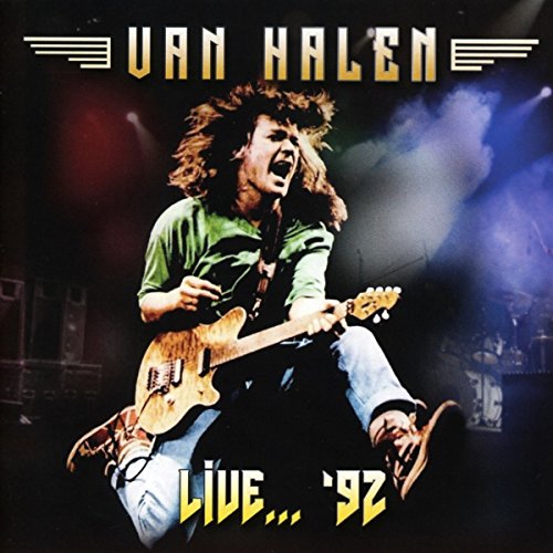 Van Halen album cover featuring Eddie Van Halen playing guitar onstage.