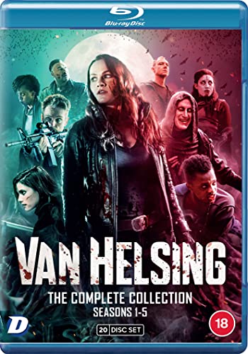 Van Helsing" Blu-ray cover with cast members against a moonlit, bat-filled sky.