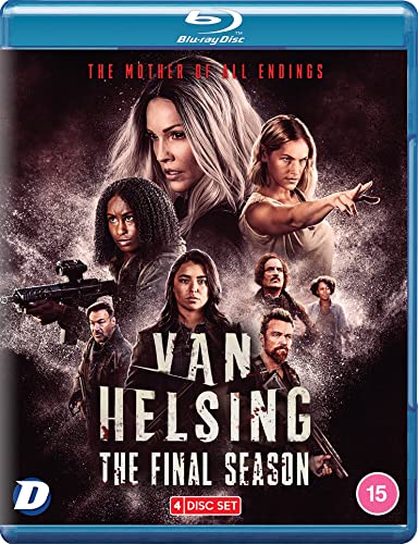 Blu-ray cover art for Van Helsing Season 5 featuring a cast ensemble collage.