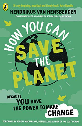 Book cover: "How You Can Save the Planet" with Earth illustration.