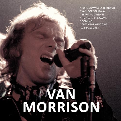 Van Morrison album cover featuring a close-up of the singer with a microphone.
