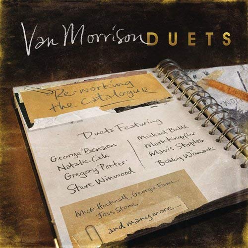 CD cover for "Duets: Re-Working The Catalogue" by Van Morrison, featuring artist names.