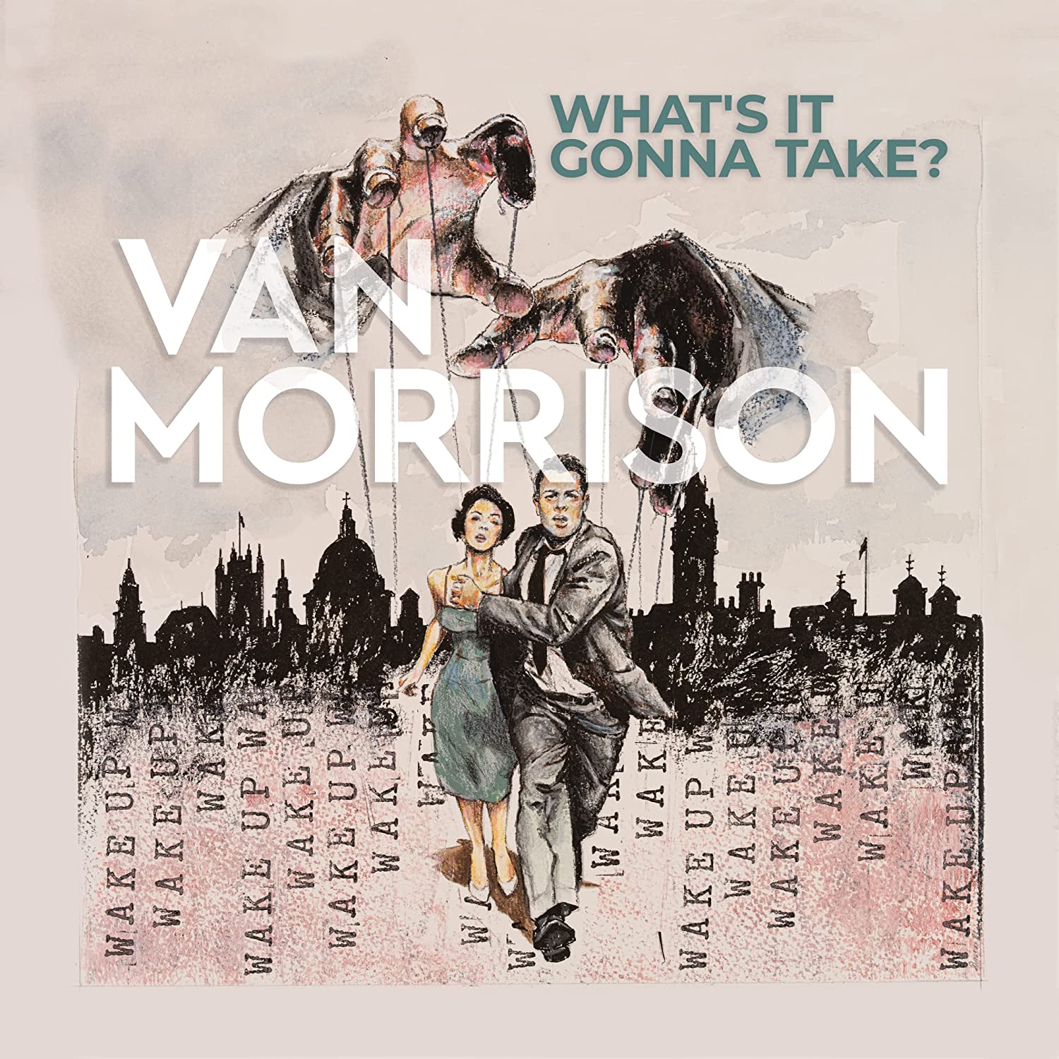 Van Morrison album cover: watercolor-style collage with figures and cityscapes.