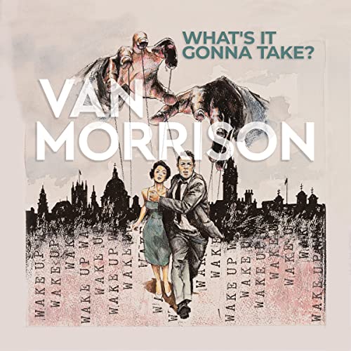 Van Morrison album cover: illustrated figures with a city backdrop.
