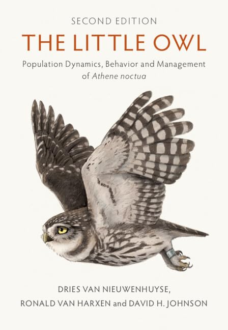 Book cover featuring a painted little owl in flight, with text details.