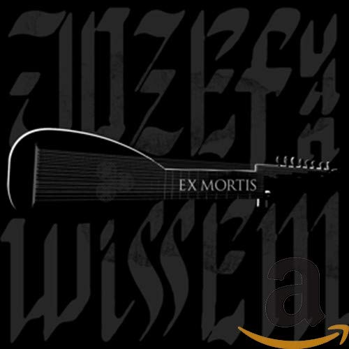 Black background with a gray lute and "EX MORTIS" text, Amazon logo present.
