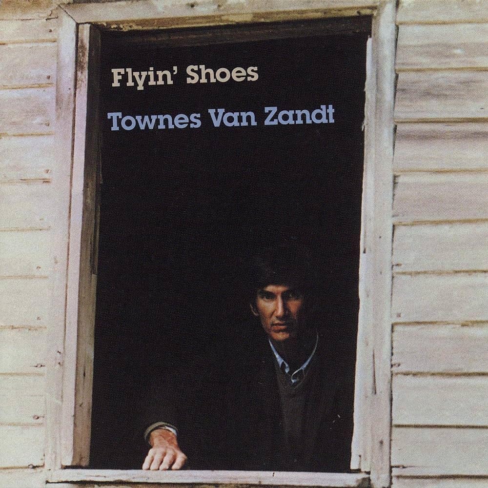 Townes Van Zandt album cover: man framed in a weathered window.
