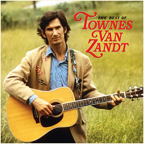 Townes Van Zandt album cover featuring the musician with a guitar.