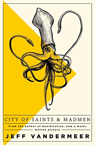 Book cover featuring a black and white squid illustration against a yellow background.
