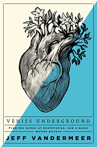 Book cover: anatomical heart with floral growth, split blue and white.