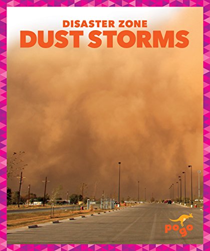 Book cover depicting a massive, swirling dust storm over a town.
