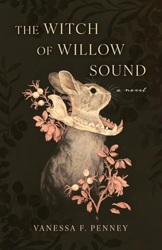 Book cover: a hare with a skull and floral branches, dark background.
