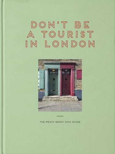 Book cover with green background, red title, and a London doorway image.