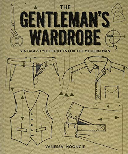 Book cover with sketched garment patterns and title "The Gentleman's Wardrobe".