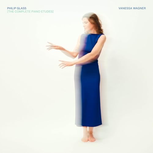 Album cover featuring Vanessa Wagner in a blue dress, arms outstretched.