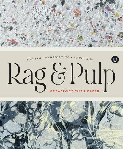 Book cover for Rag & Pulp featuring recycled paper and marbled textures.