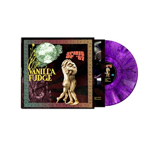 Vanilla Fudge Spirit of 67 vinyl record album cover and purple marbled vinyl disc.