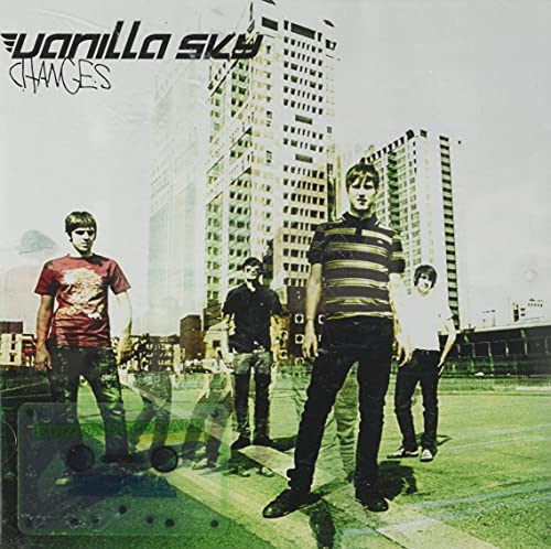 CD cover for Vanilla Sky’s “Changes” featuring people and city buildings.