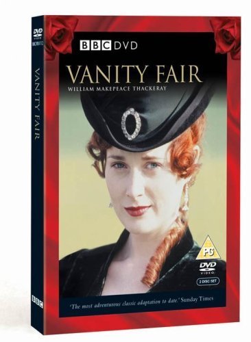DVD cover for "Vanity Fair" mini-series, featuring a woman in period dress.