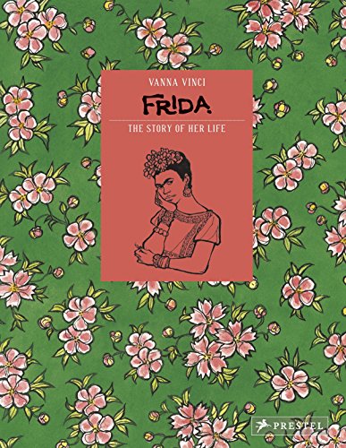 Book cover featuring Frida Kahlo’s portrait against a floral background.