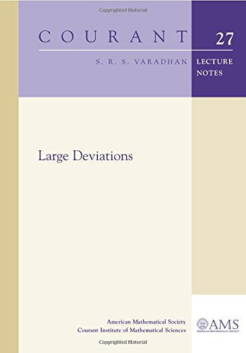 Purple and white book cover with the title "Large Deviations.