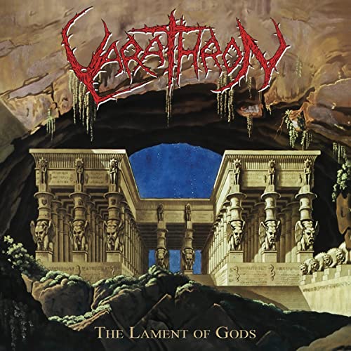 CD cover for Varathron’s “The Lament Of Gods” with temple ruins.