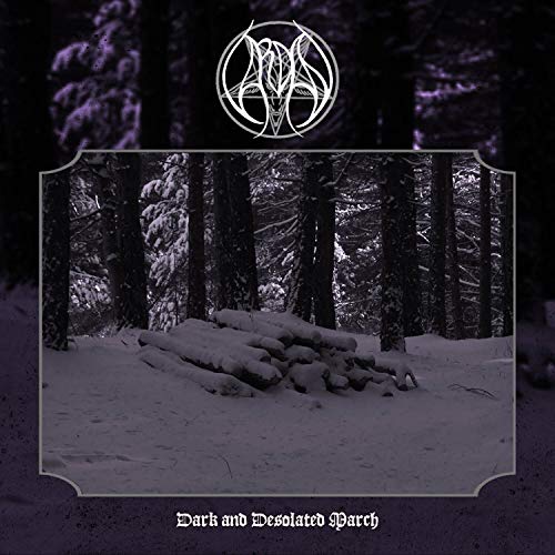CD cover: snowy forest scene with ornate band logo, "Vardan".