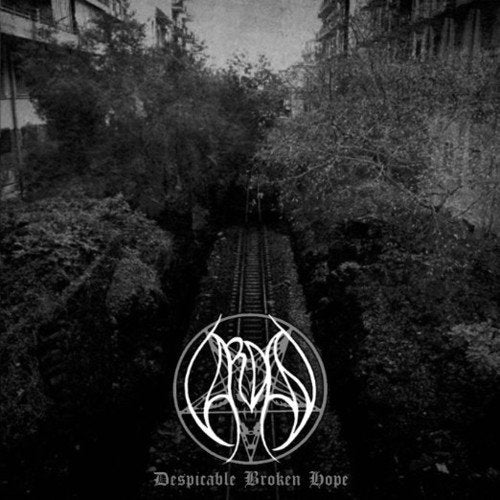 Black and white CD cover with a desolate urban landscape and logo.