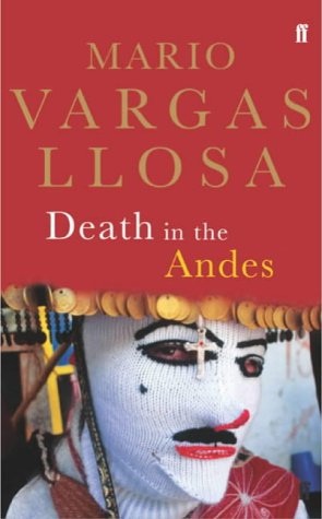 Book cover: “Death in the Andes” with a painted mask and text.