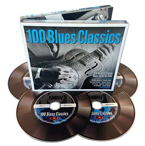 Four discs and box set for “100 Blues Classics” music compilation.