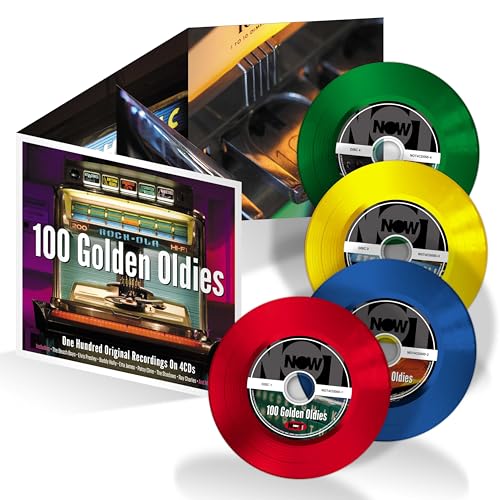 Open CD case featuring a jukebox image with four colorful discs in red, blue, yellow, green.