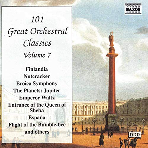 CD cover for “101 Great Orchestral Classics, Vol. 7” with a column scene.