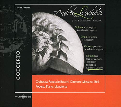 CD cover for Andrea Luchesi's classical music recordings, featuring swirling artwork.