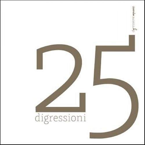 Vinyl record cover with large numbers "25" and the word "digressioni".
