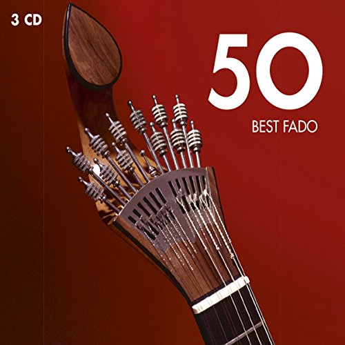 3CD set, "50 Best Fado", featuring a Portuguese guitar on a red background.