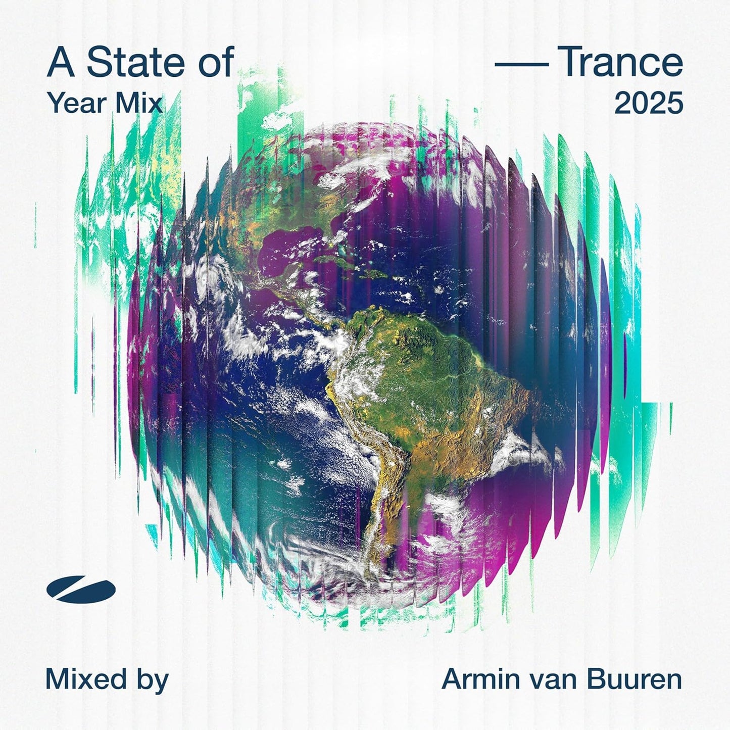 “A State of Trance Year Mix 2025” CD cover with Earth imagery.