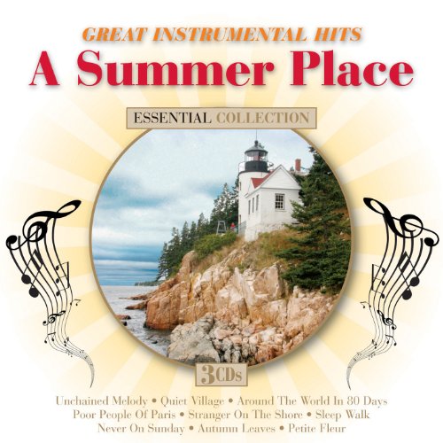 CD cover for “A Summer Place” featuring a coastal lighthouse scene.