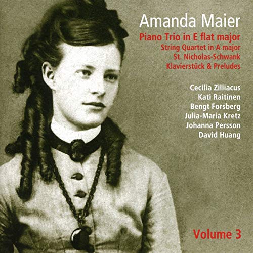 CD cover featuring a vintage portrait of composer Amanda Maier.