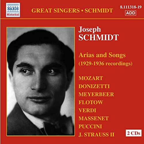 CD cover featuring a portrait of opera singer Joseph Schmidt, red background.