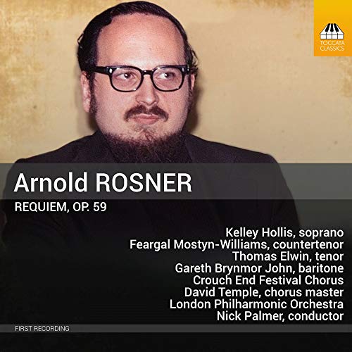 CD cover for Arnold Rosner’s “Requiem, Op. 59” featuring a portrait.