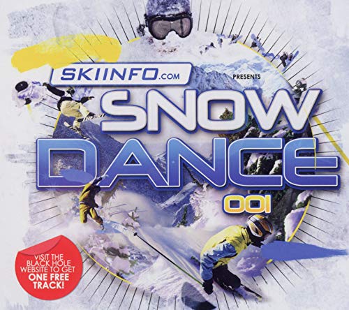 CD cover for "Snowdance 001" featuring skiers and snowboarders.