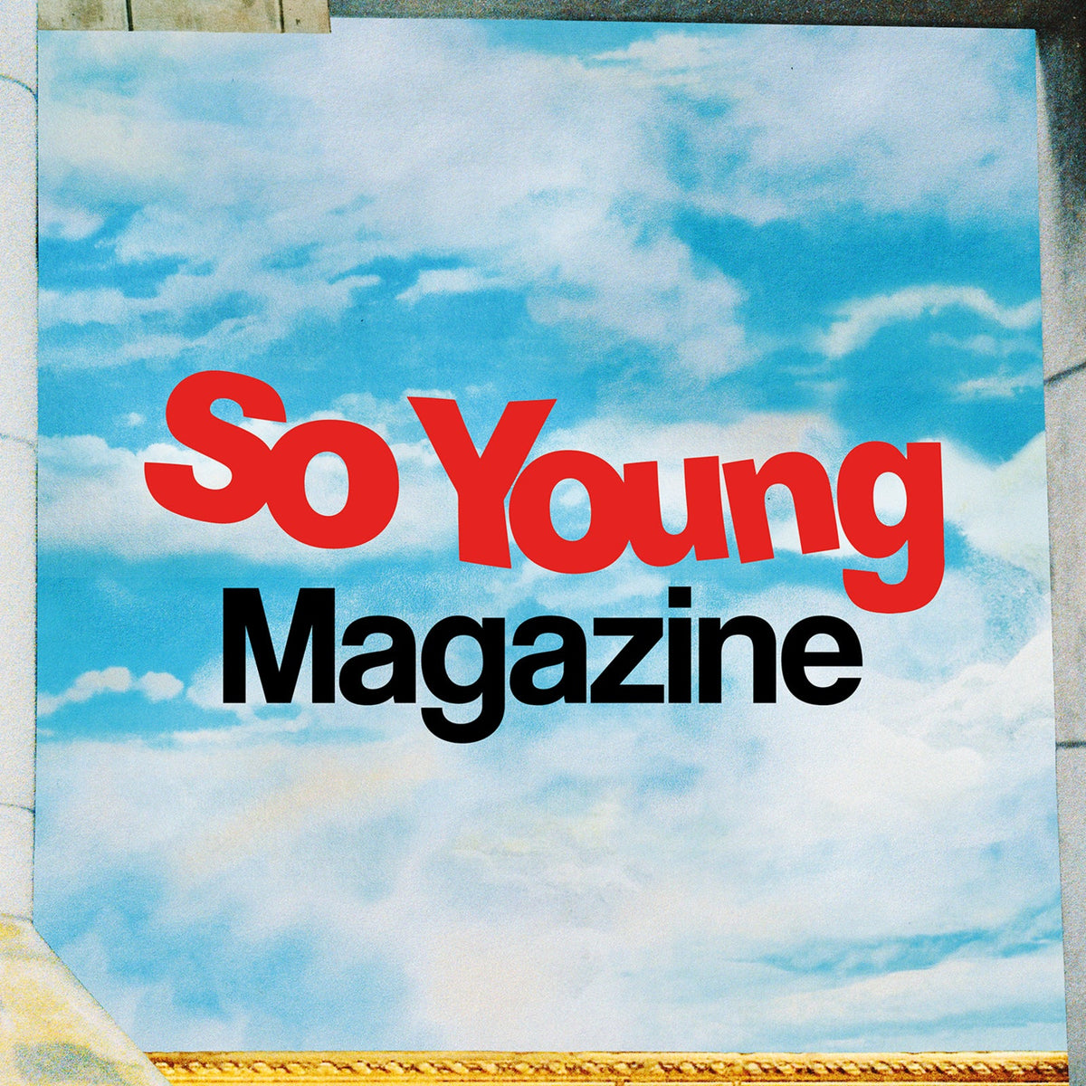 The So Young Magazine logo in red and black text over a blue sky.